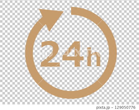24時間営業のアイコン（マーク） 129050776