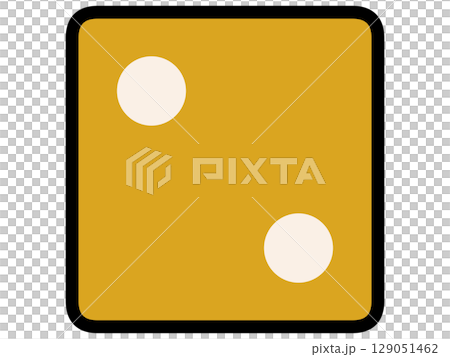 Simple and chic yellow dice illustration material 129051462