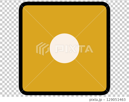 Simple and chic yellow dice illustration material 129051463