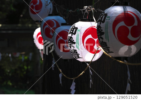 村祭りの提灯 129051520