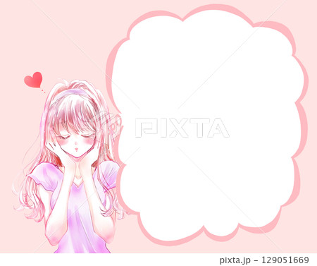 恋する女性　吹き出し 129051669