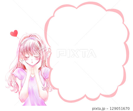 恋する女性　吹き出し 129051670