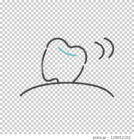 グラグラな歯のアイコン 129052102