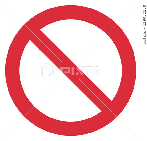 禁止マークのアイコンイラスト 禁止マークのアイコンイラスト 129052219