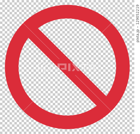 禁止マークのアイコンイラスト 禁止マークのアイコンイラスト 129052219