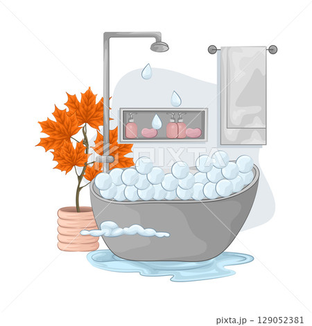 Illustration of Bathtub Illustration of Bathtub 129052381