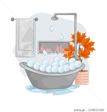 Illustration of Bathtub  129052383