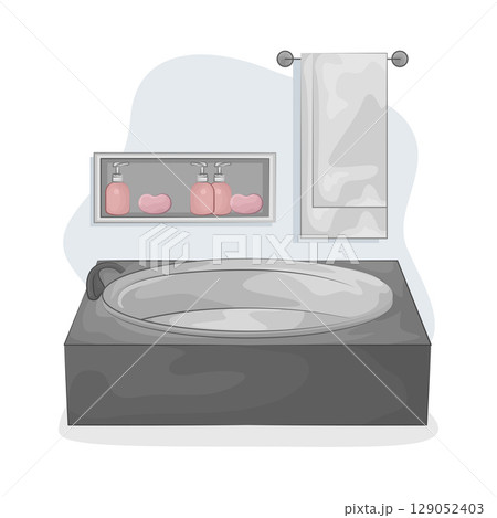 Illustration of Bathtub Illustration of Bathtub 129052403