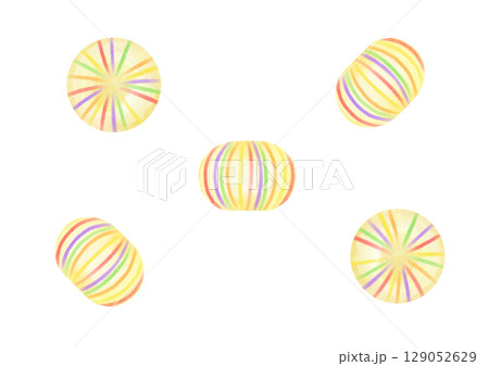 手まり飴のイラスト 129052629