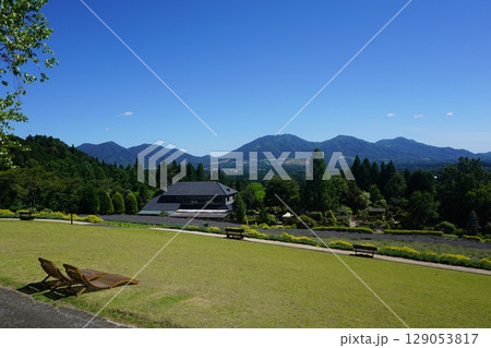 岡山県真庭市蒜山にあるハーブガーデン:夏の風景 岡山県真庭市蒜山にあるハーブガーデン:夏の風景 129053817
