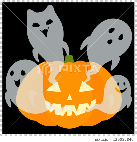 Halloween_Pumpkin and Ghost 129053846