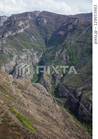 Beautiful landscape on the Caucasus Mountains from Armenia 129053983