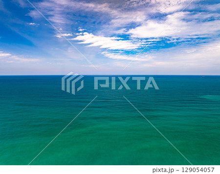 Beautiful sea in summer season Drone view Beautiful sea in summer season Drone view 129054057