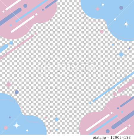 キラリと輝くゆるふわシームレス素材 幾何学模様 y2k 原宿系 ピンク 水色 青 129054158