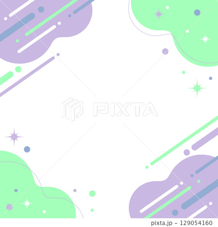 キラリと輝くゆるふわシームレス素材 幾何学模様 y2k 原宿系 サイバー 129054160