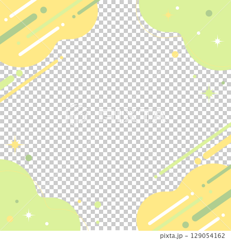 Sparkling, fluffy, seamless geometric pattern, Y2K, Harajuku style, yellow, green, yellow-green 129054162