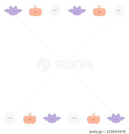 ゆるかわハロウィンフレーム　PNG 129054476