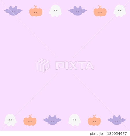 ゆるかわハロウィンフレーム　ピンク 129054477
