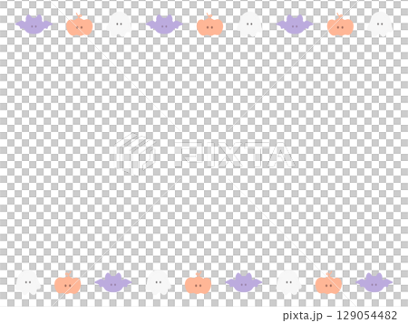 可愛的萬聖節相框 4：3 PNG 129054482
