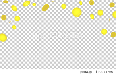 A frame of gold coins falling from above 129054760