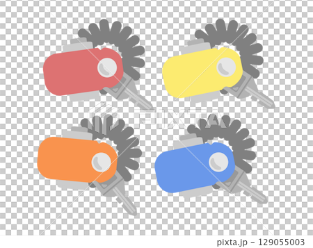 Locker key wristband hot spring pool public bath key illustration set 129055003