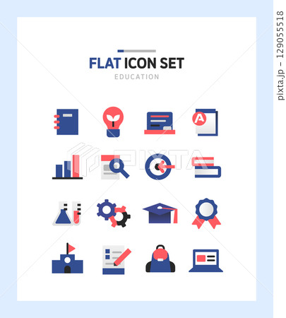 Simple Color Flat Icon  129055518