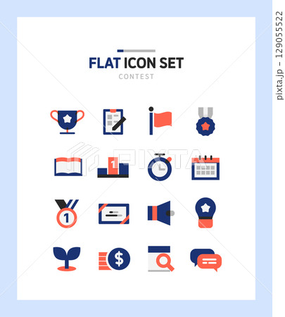 Simple Color Flat Icon  129055522