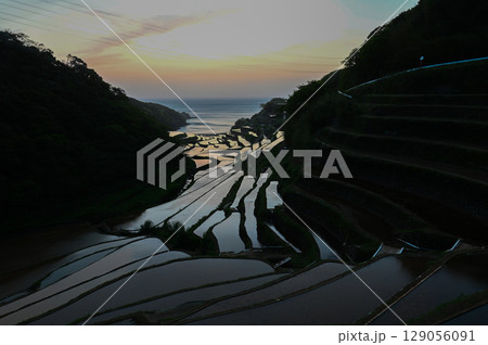 玄海灘の絶景 浜野浦棚田 玄海灘の絶景 浜野浦棚田 129056091