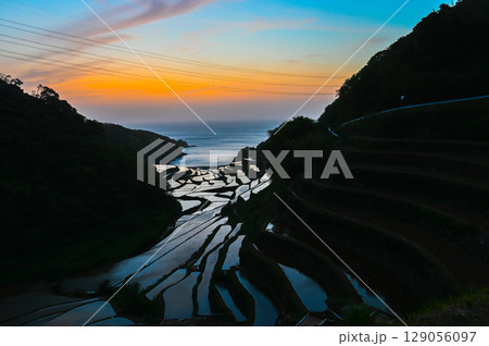 玄海灘の絶景 浜野浦棚田 玄海灘の絶景 浜野浦棚田 129056097