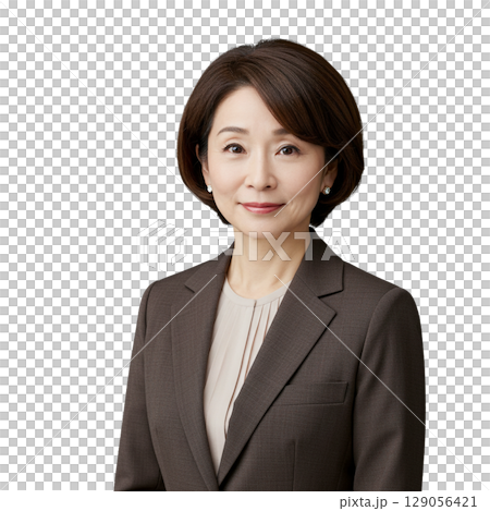 穿著西裝的女商人 穿著西裝的女商人 129056421