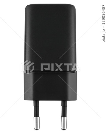 Universal power adapter for phone, tablet on white background in isolation 129056487