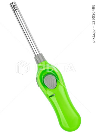 Gas kitchen Elongated lighter with metal tip, on a white background. 129056499