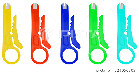 wire insulation stripping knife. on white background in insulation wire insulation stripping knife. on white background in insulation 129056505