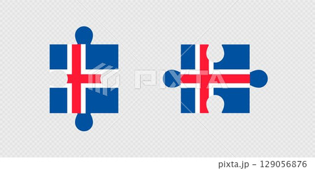 Puzzle Pieces with Iceland Flag. Puzzle Pieces with Iceland Flag. 129056876