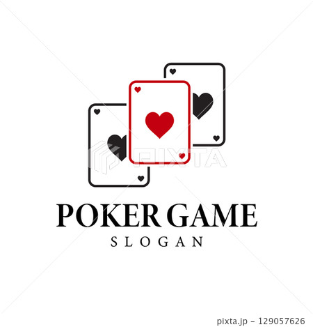 Simple Minimalist Vintage Poker Playing Card Casino Sport Club Logo Design Vector illustration Simple Minimalist Vintage Poker Playing Card Casino Sport Club Logo Design Vector illustration 129057626