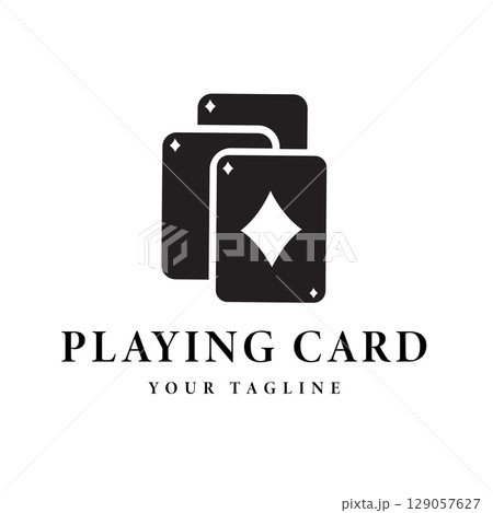 Simple Minimalist Vintage Poker Playing Card Casino Sport Club Logo Design Vector illustration Simple Minimalist Vintage Poker Playing Card Casino Sport Club Logo Design Vector illustration 129057627