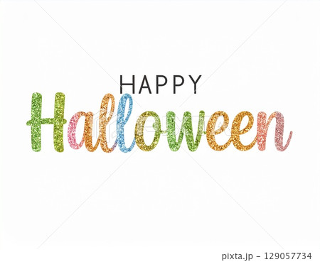 ハロウィン ロゴ カラフル 129057734