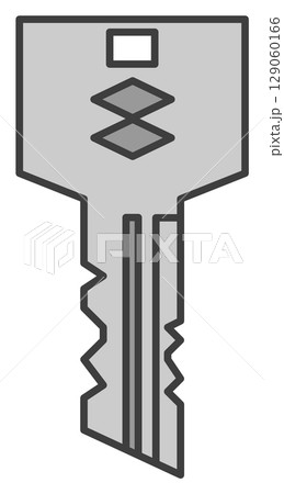 玄関や出入り口の鍵を閉めて防犯対策をするカギのイラスト 129060166