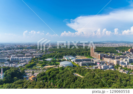 夏の名古屋市街地、東山スカイタワーからの眺め〈愛知県名古屋市〉 129060558