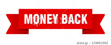 money back ribbon isolated on transparent background. money back ribbon money back ribbon isolated on transparent background. money back ribbon 129061002
