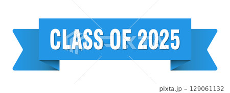 class of 2025 ribbon isolated on transparent background. class of 2025 ribbon class of 2025 ribbon isolated on transparent background. class of 2025 ribbon 129061132