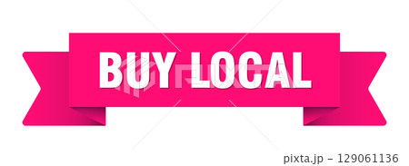 buy local ribbon isolated on transparent background. buy local ribbon 129061136