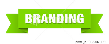 branding ribbon isolated on transparent background. branding ribbon 129061138