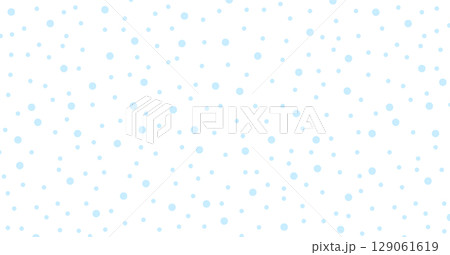かわいい手描きの水色の水玉のテクスチャ - 大小のランダムなドットの背景やバナー - 1.91:1 129061619