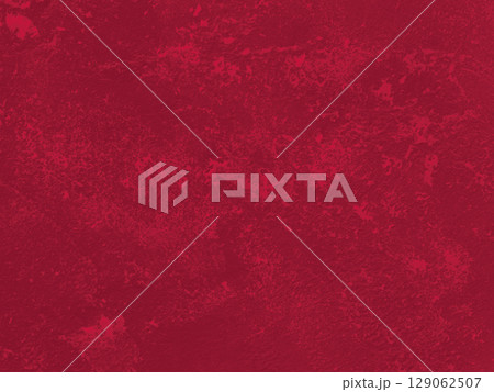 赤い色のザラザラしたコンクリート石壁の質感の壁紙 129062507