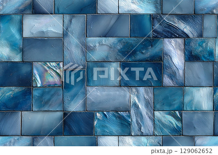 Texture. Background of blue tile. Close up texture. Design mockup and background. Texture. Background of blue tile. Close up texture. Design mockup and background. 129062652