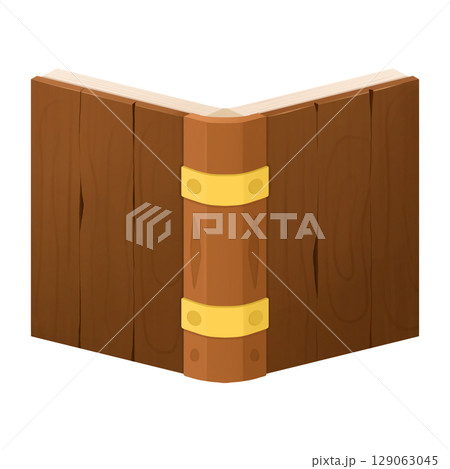 Halloween Wooden cover magic spell book 129063045