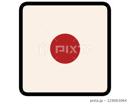 シンプル＆シックな白いサイコロ一のイラスト素材 129063064