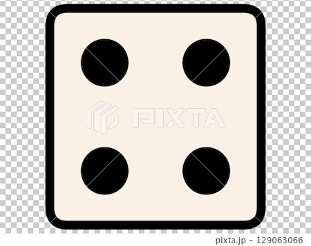 Simple and chic white four dice illustration material Simple and chic white four dice illustration material 129063066