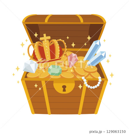 キラキラ光る金銀財宝セット 129063150